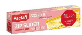 Užspaudžiami šaldymo maišeliai Paclan Universal, 1 l, skaidri sp., 20 vnt.