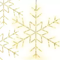 KOOPMAN Kaledinė dekoracija Christmas decoration Dekoratyvi kabanti snaigė 120LED šilta balta