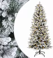 Dirbtinė Sulankstoma Kalėdų Eglutė 150 cm 150 LED Šilta balta