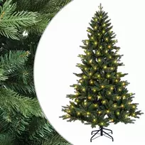 Dirbtinė Sulankstoma Kalėdų Eglutė 120 cm 150 LED Šilta balta