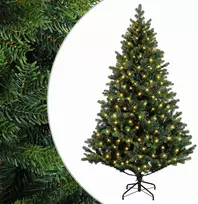Dirbtinė Sulankstoma Kalėdų Eglutė 120 cm 150 LED Šilta balta