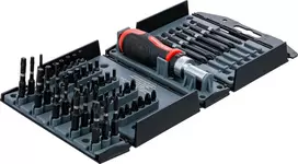 Bgs Technic Torsioninių antgalių rinkinys su terkšline rankena | 1/4" Hex | 52 vnt. (90106)