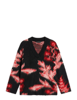 Topshop - Tsdija Brushed Flower Jumper Knit - Megztinis - Juoda