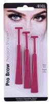 Antakių skustuvas Ardell Pro Brow Precision Shaper, 3 vnt., rožinė sp.