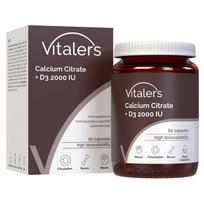 Vitaler's Kalcio citratas 1200 mg + vitaminas D3 2000 TV – 60 kapsulių