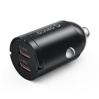 Orico MiniRing 30W 2x USB-C Automobilinis Įkroviklis - Juodas