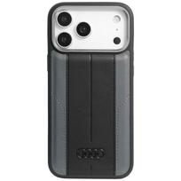 Audi A6 dirbtinės odos MagSafe dėklas iPhone 17 Pro Max – juodas
