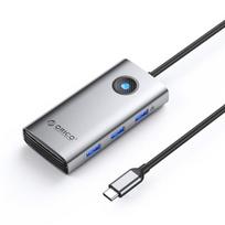 Orico PW11 6in1 USB-C dokinimo stotis 3x USB-A 3.0 1x USB-C PD 100W 1x HDMI 4K 30Hz 1x RJ45 2.5G Ethernet - Pilka