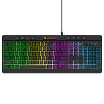 Wozinsky WKG-1044 laidinė membraninė žaidimų klaviatūra su apšvietimu – juoda