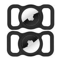 Wozinsky WEA-01 silikoninis Apple AirTag dėklas šuns ar katės antkakliui – juodas