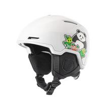 Qunature 10130003005 vaikiškas slidinėjimo šalmas su ausų apsaugomis Panda, snieglentei, 54-58 cm – baltas