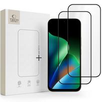 Tech-Protect Glass Fit+ 2 pakuočių grūdintas stiklas skirtas Xiaomi Redmi 17 4G / 5G - juoda spalva