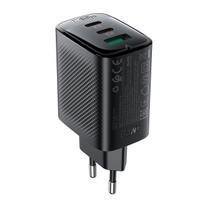 Acefast A108 GaN PD 67W 2xUSB-C 1xUSB-A Sieninis įkroviklis - Juodas