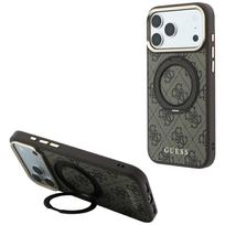 Guess Ring Stand 360 4G Classic Logo MagSafe dėklas iPhone 18 Pro / 17 Pro - Rudai