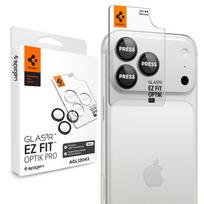 Spigen Optik Pro GLAS.TR EZ FIT grūdinto stiklo kameros apsauga, 2 vnt., skirta iPhone 18 Pro / 18 Pro Max - tamsiai pilka