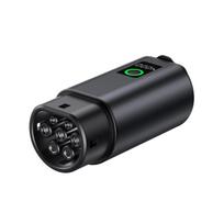 V2L Type 2 adapteris - Schuko 3500W su galios ekranu ir dėklu - juodas