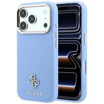 Dėklas Guess Saffiano Small 4G & Classic Logo MagSafe telefonams iPhone 18 Pro / 17 Pro - Šviesiai mėlynas