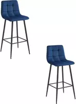 Leobert Baro kėdė, aksominė sėdynė, tamsiai mėlyna, 104 cm, 2 vnt.