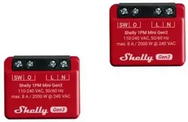 Shelly Plus 1PM Mini Gen3 (dviguba pakuotė)