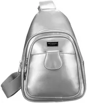 Moteriška sidabrinė „Peterson“ rankinė per petį (crossbody) iš eko odos RT36