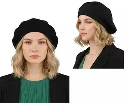 Juoda moteriška beretė B21