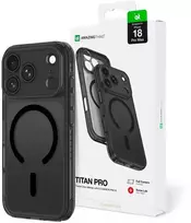 Objektyvas AmazingThing Titan Pro objektyvo dėklas iPhone 18 Pro Max su fotoaparato dangteliu ir dirželio tvirtinimu, suderinamas su MagSafe – Juodas