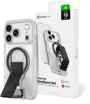 Dėklas AmazingThing Titan Pro objektyvo stovo rinkinys iPhone 18 Pro su magnetiniu laikikliu ir stovu, suderinamas su MagSafe – permatomas