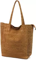 Didelė odinė shopper tipo rankinė Luka 26-084 Croco, talpinanti A4 formato dokumentus.