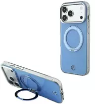Mercedes su žiedu, stovu ir ikonišku logotipu MagSafe dėklas iPhone 18 Pro Max / 17 Pro Max - mėlynas