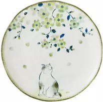 Home4You Paveikslas „HIDAMARI“ (D16 x H2 cm) su katinu ir sakurų žiedais