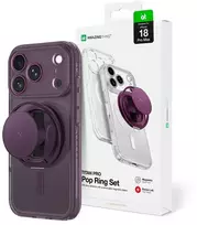 Objektyvas AmazingThing Titan Pro Pop objektyvo dėklas iPhone 18 Pro Max su fotoaparato dangteliu, laikikliu ir stovu, suderinamas su MagSafe – Violetinė