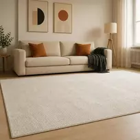 Kilimas Kreminė 300 x 400 cm 100% poliesteris 3 mm Plaunamas