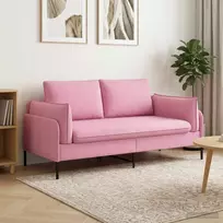 Dvitaškė sofa Rožinė 188 x 81 x 89 cm Audinys