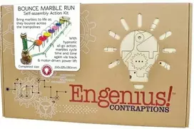 Cheatwell Games Medinis konstruktorius „Bounce Marble Run“ su motorizuotu keltuvu