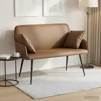 Dvivietė sofa su metalinėmis kojelėmis 2 vietos Kapučino