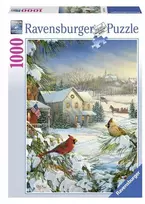 Ravensburger dėlionė Žiemos kardinolai, 1000 detalių suaugusiems