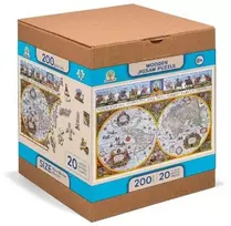 Hobilt Medinė dėlionė senovinis pasaulio žemėlapis Nova Terrarum, 200 detalių