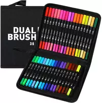 Dvipusiai akriliniai flomasteriai Dual Pen, 36 spalvos