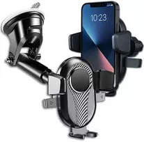 Teleskopinis automobilinis telefono laikiklis, juodas A2