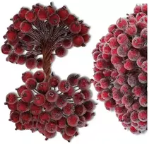 Dirbtinės bordo šermukšnio šakelės 15 cm, 100 vnt. N66