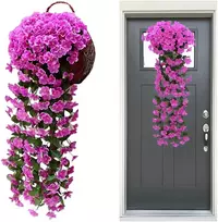 Kabantys dirbtinis gebenės žiedas, violetinis 85 cm N14