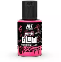 AK Interactive Rožinė Glow fluorescenciniai emalio dažai, 30 ml AK12109