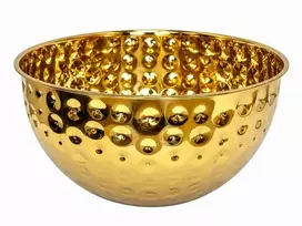 Metalinis serviravimo dubuo auksinis 18 cm
