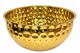 Metalinis serviravimo dubuo auksinis 24 cm