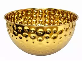 Metalinis serviravimo dubuo auksinis 22 cm