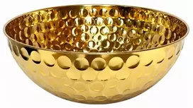 Metalinis serviravimo dubuo auksinis 19 cm
