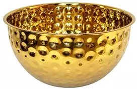 Metalinis serviravimo dubuo auksinis 16 cm