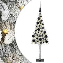 vidaXL Kalėdų eglutė su 150 LED s stovu Balta 120 cm PE ir Plienas
