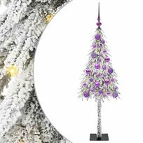 vidaXL Kalėdų eglutė su 150 LED s stovu Balta 120 cm PE ir Plienas