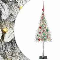 vidaXL Kalėdų eglutė su 150 LED s stovu Balta 120 cm PE ir Plienas